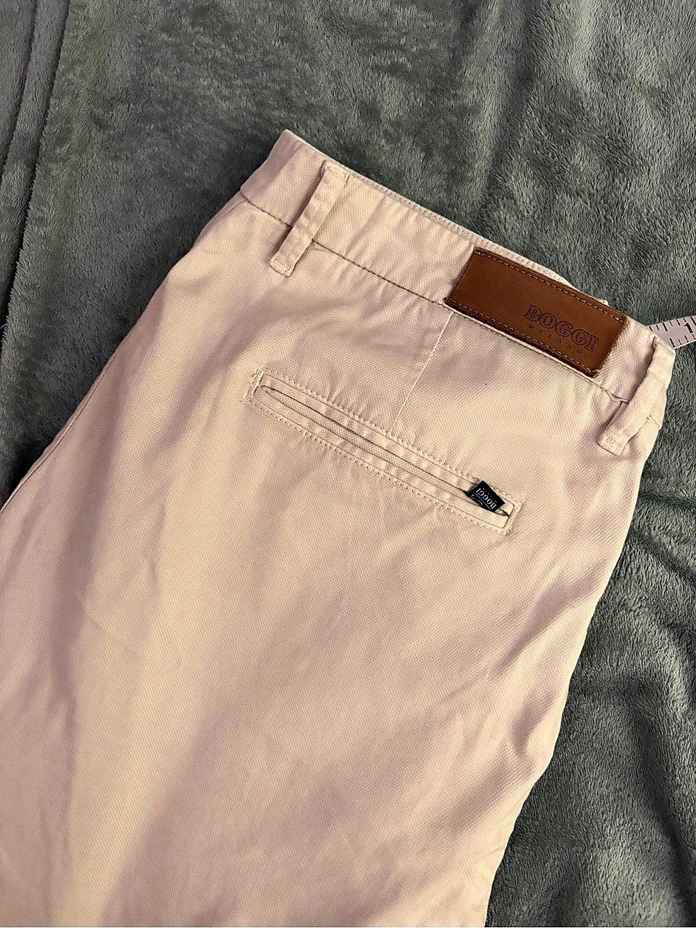 Boggi Milano Marcello Slim Fit Trousers Pants in beige Waist 34x32